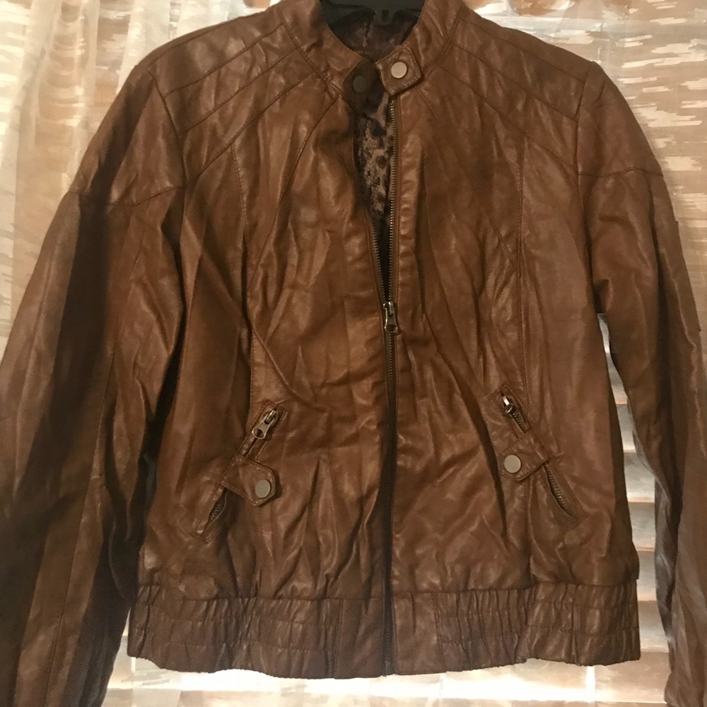 Brown Pleather Jacket